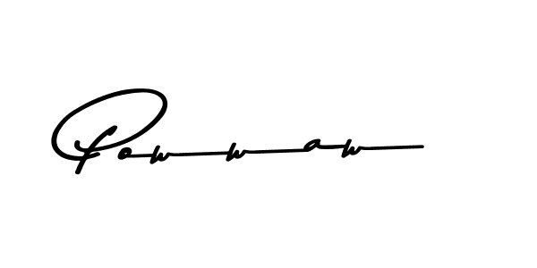 Make a beautiful signature design for name Powwaw. With this signature (Asem Kandis PERSONAL USE) style, you can create a handwritten signature for free. Powwaw signature style 9 images and pictures png