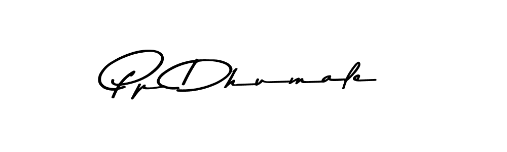 How to make Pp Dhumale name signature. Use Asem Kandis PERSONAL USE style for creating short signs online. This is the latest handwritten sign. Pp Dhumale signature style 9 images and pictures png