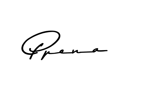 How to make Ppena name signature. Use Asem Kandis PERSONAL USE style for creating short signs online. This is the latest handwritten sign. Ppena signature style 9 images and pictures png