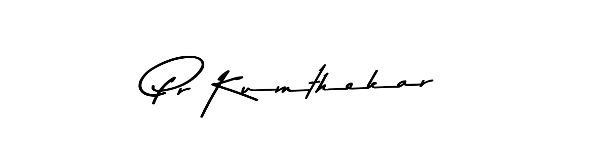 Make a beautiful signature design for name Pr Kumthekar. Use this online signature maker to create a handwritten signature for free. Pr Kumthekar signature style 9 images and pictures png