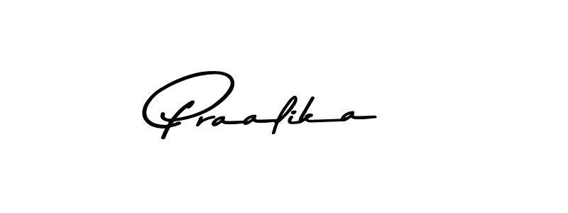 Make a beautiful signature design for name Praalika. With this signature (Asem Kandis PERSONAL USE) style, you can create a handwritten signature for free. Praalika signature style 9 images and pictures png