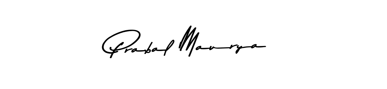 Design your own signature with our free online signature maker. With this signature software, you can create a handwritten (Asem Kandis PERSONAL USE) signature for name Prabal Maurya. Prabal Maurya signature style 9 images and pictures png