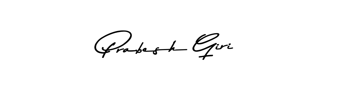 Make a beautiful signature design for name Prabesh Giri. With this signature (Asem Kandis PERSONAL USE) style, you can create a handwritten signature for free. Prabesh Giri signature style 9 images and pictures png