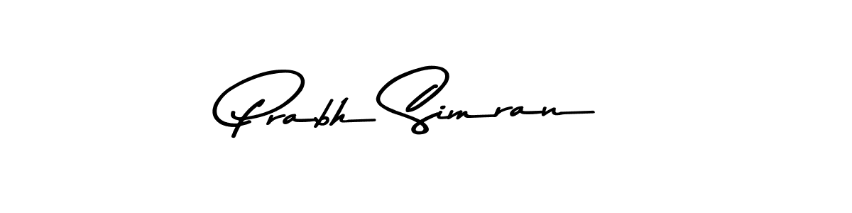 Similarly Asem Kandis PERSONAL USE is the best handwritten signature design. Signature creator online .You can use it as an online autograph creator for name Prabh Simran. Prabh Simran signature style 9 images and pictures png