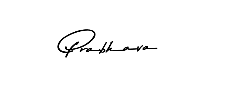 Prabhava stylish signature style. Best Handwritten Sign (Asem Kandis PERSONAL USE) for my name. Handwritten Signature Collection Ideas for my name Prabhava. Prabhava signature style 9 images and pictures png