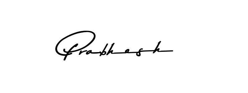 How to make Prabhesh name signature. Use Asem Kandis PERSONAL USE style for creating short signs online. This is the latest handwritten sign. Prabhesh signature style 9 images and pictures png