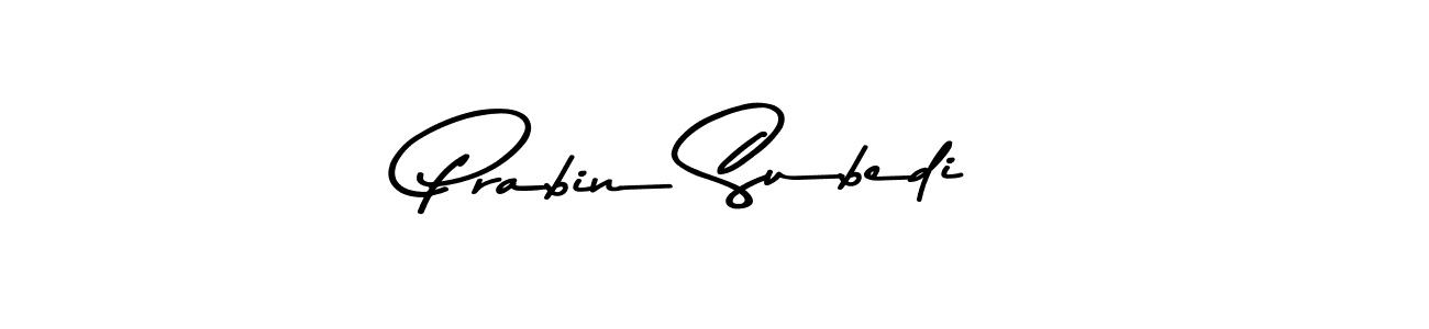 The best way (Asem Kandis PERSONAL USE) to make a short signature is to pick only two or three words in your name. The name Prabin Subedi include a total of six letters. For converting this name. Prabin Subedi signature style 9 images and pictures png