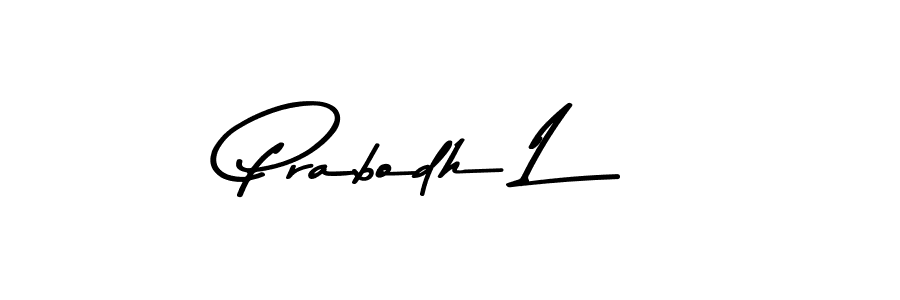 How to Draw Prabodh L signature style? Asem Kandis PERSONAL USE is a latest design signature styles for name Prabodh L. Prabodh L signature style 9 images and pictures png