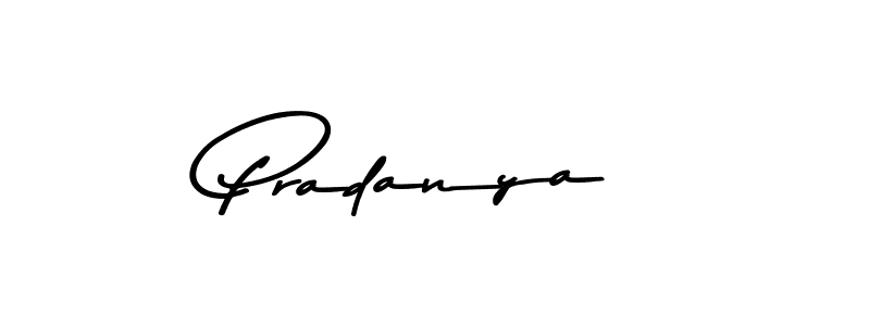 Design your own signature with our free online signature maker. With this signature software, you can create a handwritten (Asem Kandis PERSONAL USE) signature for name Pradanya. Pradanya signature style 9 images and pictures png