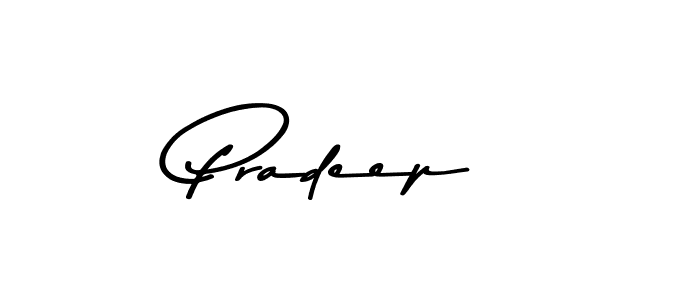 Design your own signature with our free online signature maker. With this signature software, you can create a handwritten (Asem Kandis PERSONAL USE) signature for name Pradeep. Pradeep signature style 9 images and pictures png