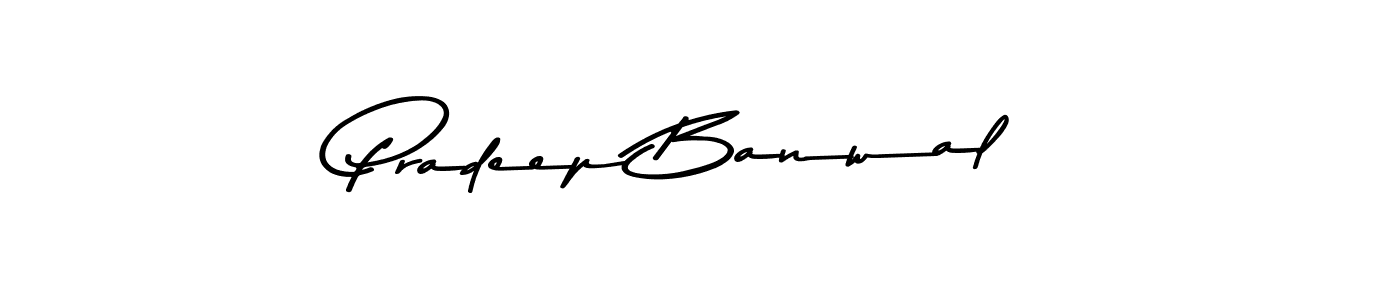 How to make Pradeep Banwal name signature. Use Asem Kandis PERSONAL USE style for creating short signs online. This is the latest handwritten sign. Pradeep Banwal signature style 9 images and pictures png