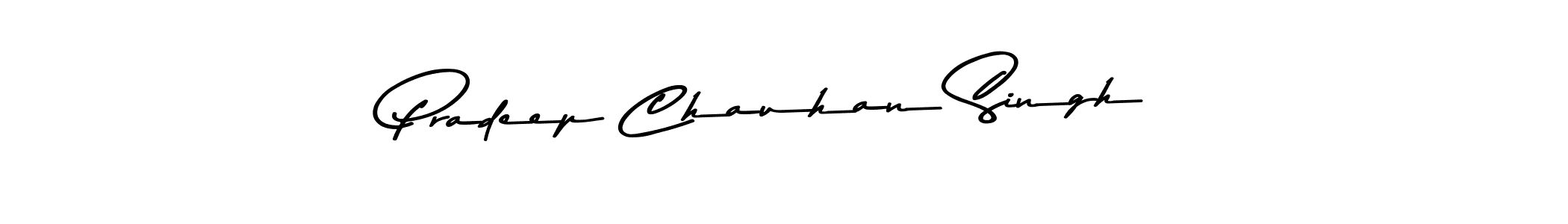 How to make Pradeep Chauhan Singh name signature. Use Asem Kandis PERSONAL USE style for creating short signs online. This is the latest handwritten sign. Pradeep Chauhan Singh signature style 9 images and pictures png