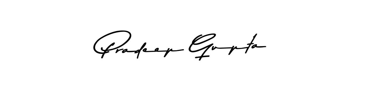 Make a beautiful signature design for name Pradeep Gupta. With this signature (Asem Kandis PERSONAL USE) style, you can create a handwritten signature for free. Pradeep Gupta signature style 9 images and pictures png