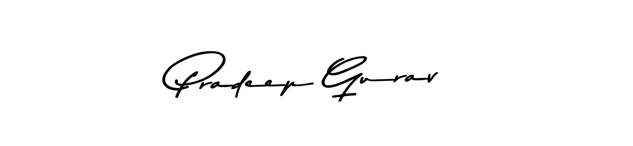 Design your own signature with our free online signature maker. With this signature software, you can create a handwritten (Asem Kandis PERSONAL USE) signature for name Pradeep Gurav. Pradeep Gurav signature style 9 images and pictures png