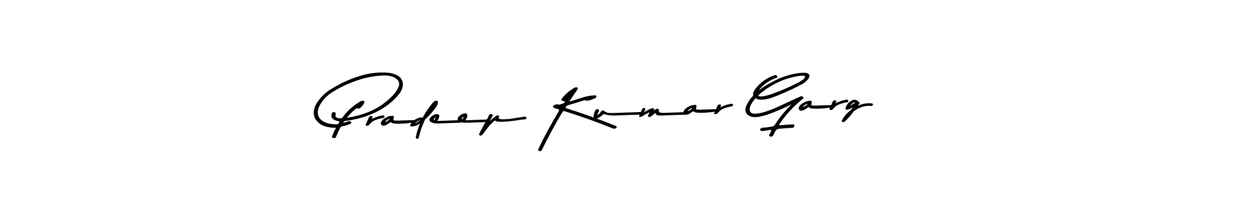 Create a beautiful signature design for name Pradeep Kumar Garg. With this signature (Asem Kandis PERSONAL USE) fonts, you can make a handwritten signature for free. Pradeep Kumar Garg signature style 9 images and pictures png