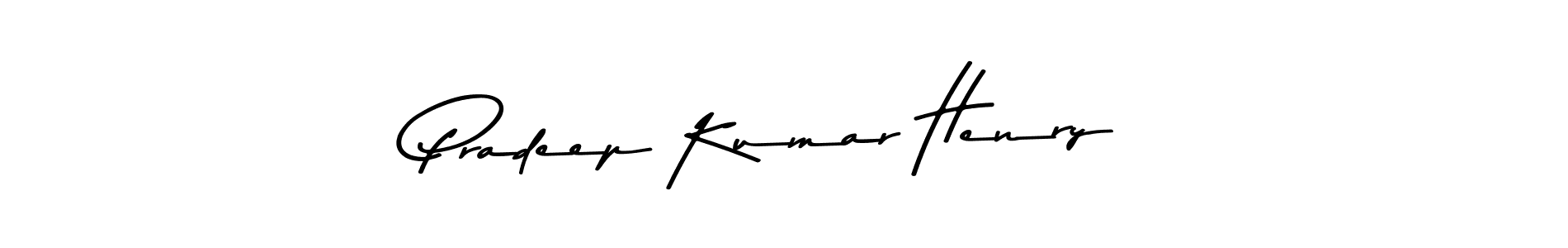 How to make Pradeep Kumar Henry name signature. Use Asem Kandis PERSONAL USE style for creating short signs online. This is the latest handwritten sign. Pradeep Kumar Henry signature style 9 images and pictures png