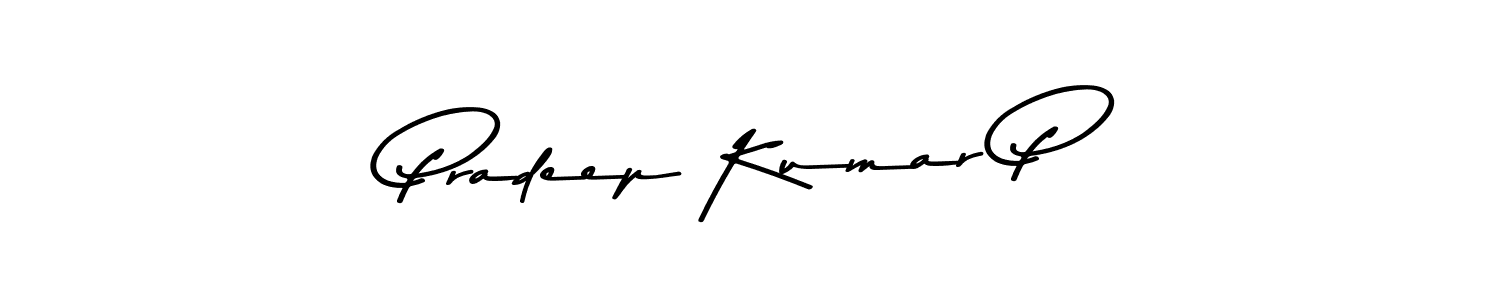 Design your own signature with our free online signature maker. With this signature software, you can create a handwritten (Asem Kandis PERSONAL USE) signature for name Pradeep Kumar P. Pradeep Kumar P signature style 9 images and pictures png