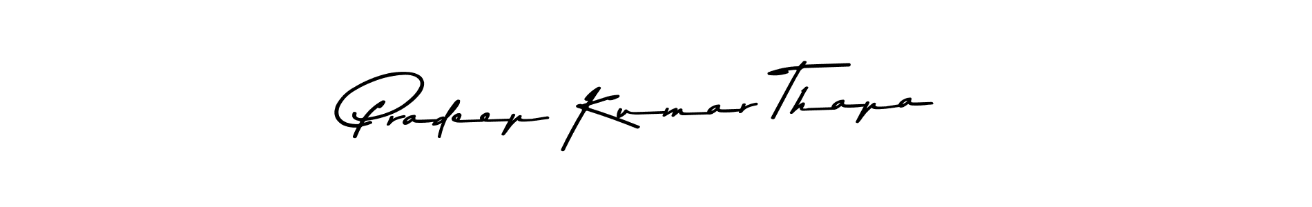 Create a beautiful signature design for name Pradeep Kumar Thapa. With this signature (Asem Kandis PERSONAL USE) fonts, you can make a handwritten signature for free. Pradeep Kumar Thapa signature style 9 images and pictures png