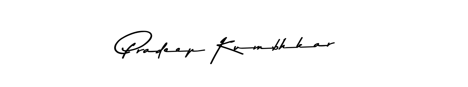 Create a beautiful signature design for name Pradeep Kumbhkar. With this signature (Asem Kandis PERSONAL USE) fonts, you can make a handwritten signature for free. Pradeep Kumbhkar signature style 9 images and pictures png