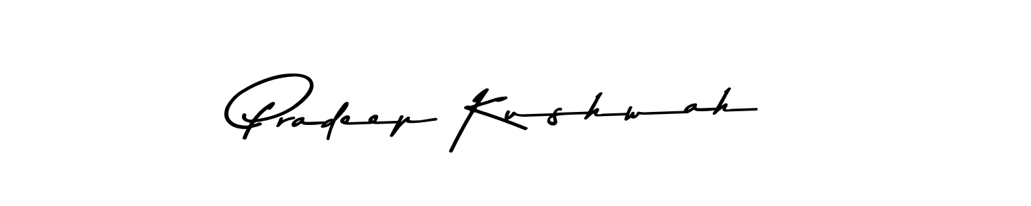 Create a beautiful signature design for name Pradeep Kushwah. With this signature (Asem Kandis PERSONAL USE) fonts, you can make a handwritten signature for free. Pradeep Kushwah signature style 9 images and pictures png