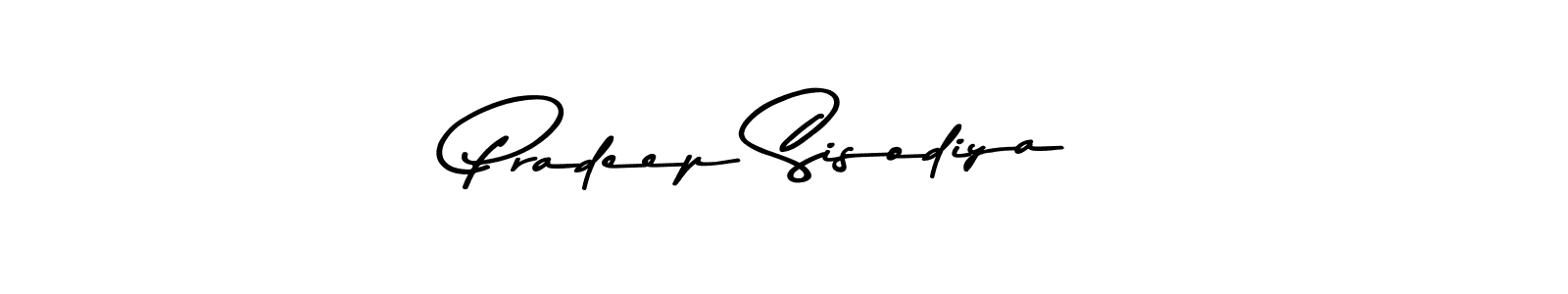 Use a signature maker to create a handwritten signature online. With this signature software, you can design (Asem Kandis PERSONAL USE) your own signature for name Pradeep Sisodiya. Pradeep Sisodiya signature style 9 images and pictures png