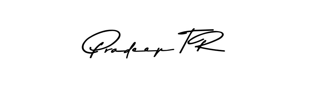 The best way (Asem Kandis PERSONAL USE) to make a short signature is to pick only two or three words in your name. The name Pradeep T R include a total of six letters. For converting this name. Pradeep T R signature style 9 images and pictures png