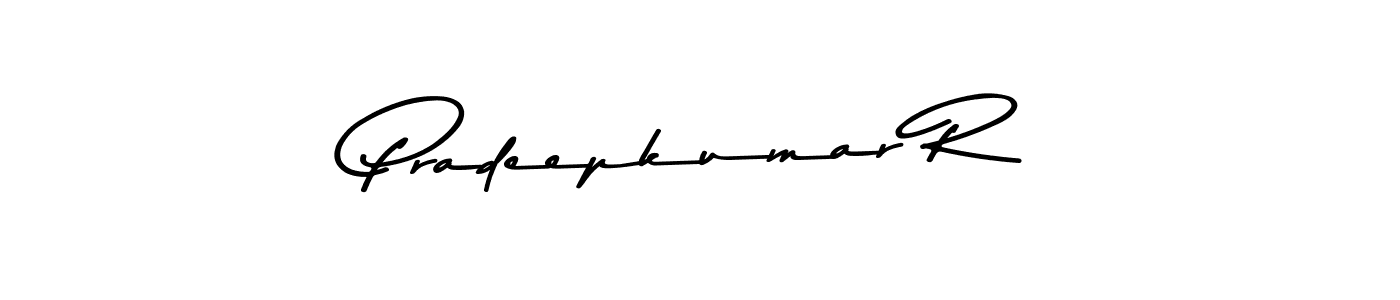 Design your own signature with our free online signature maker. With this signature software, you can create a handwritten (Asem Kandis PERSONAL USE) signature for name Pradeepkumar R. Pradeepkumar R signature style 9 images and pictures png