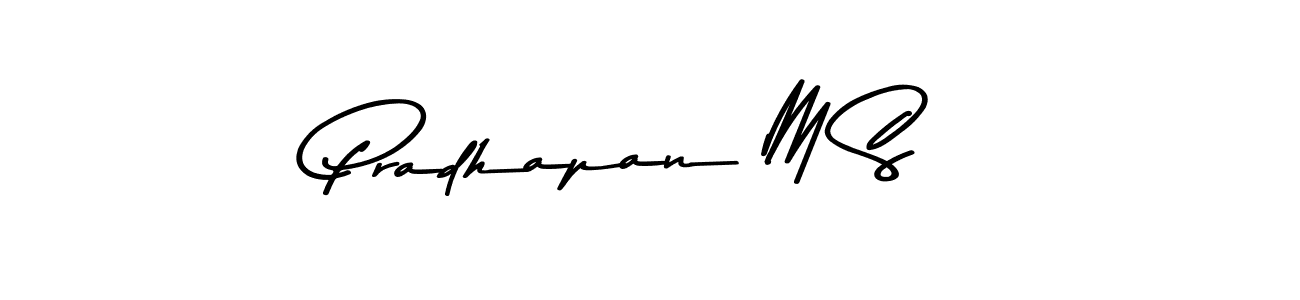 Also You can easily find your signature by using the search form. We will create Pradhapan M S name handwritten signature images for you free of cost using Asem Kandis PERSONAL USE sign style. Pradhapan M S signature style 9 images and pictures png