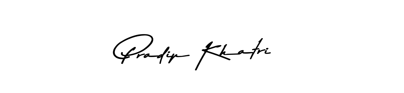 Create a beautiful signature design for name Pradip Khatri. With this signature (Asem Kandis PERSONAL USE) fonts, you can make a handwritten signature for free. Pradip Khatri signature style 9 images and pictures png