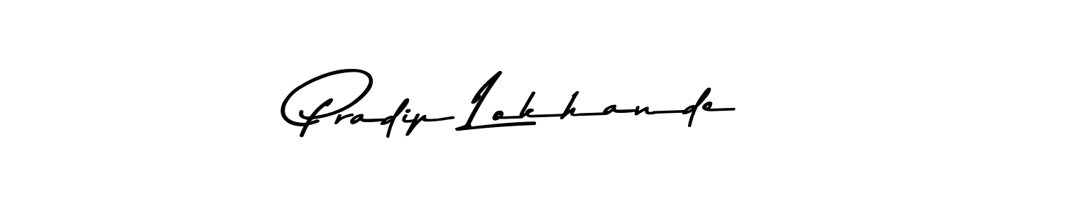 Create a beautiful signature design for name Pradip Lokhande. With this signature (Asem Kandis PERSONAL USE) fonts, you can make a handwritten signature for free. Pradip Lokhande signature style 9 images and pictures png