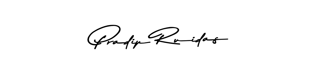 Design your own signature with our free online signature maker. With this signature software, you can create a handwritten (Asem Kandis PERSONAL USE) signature for name Pradip Ruidas. Pradip Ruidas signature style 9 images and pictures png
