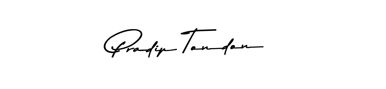 Also we have Pradip Tondon name is the best signature style. Create professional handwritten signature collection using Asem Kandis PERSONAL USE autograph style. Pradip Tondon signature style 9 images and pictures png