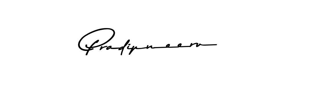 How to make Pradipneeru name signature. Use Asem Kandis PERSONAL USE style for creating short signs online. This is the latest handwritten sign. Pradipneeru signature style 9 images and pictures png