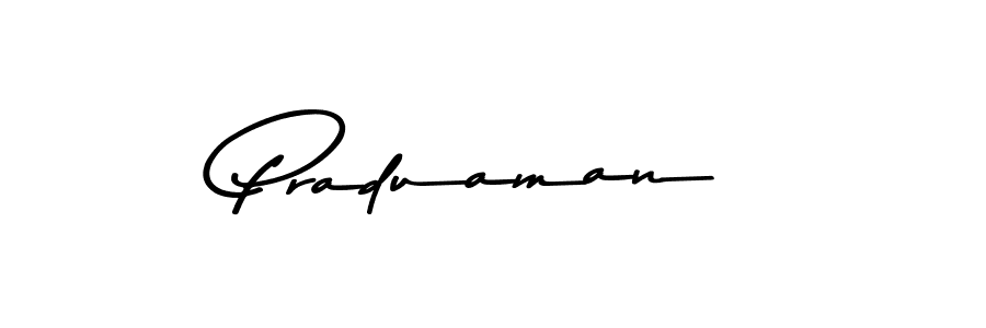 How to make Praduaman signature? Asem Kandis PERSONAL USE is a professional autograph style. Create handwritten signature for Praduaman name. Praduaman signature style 9 images and pictures png