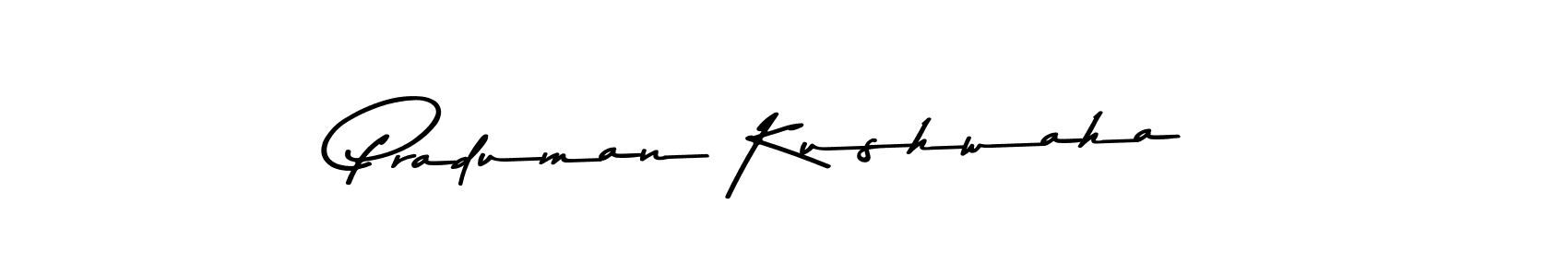 Praduman Kushwaha stylish signature style. Best Handwritten Sign (Asem Kandis PERSONAL USE) for my name. Handwritten Signature Collection Ideas for my name Praduman Kushwaha. Praduman Kushwaha signature style 9 images and pictures png