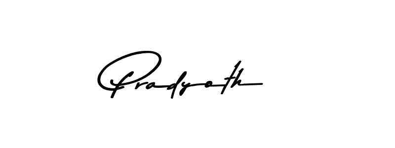 Design your own signature with our free online signature maker. With this signature software, you can create a handwritten (Asem Kandis PERSONAL USE) signature for name Pradyoth. Pradyoth signature style 9 images and pictures png