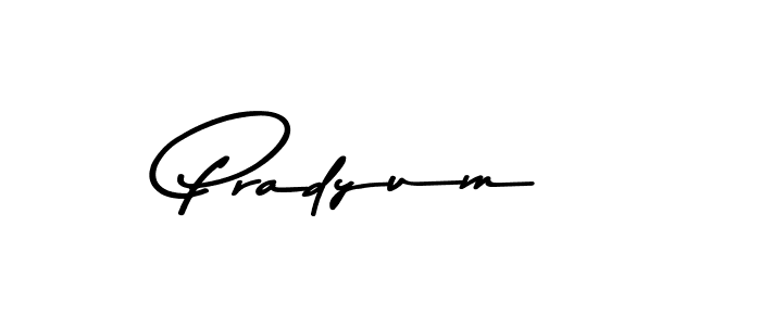 Design your own signature with our free online signature maker. With this signature software, you can create a handwritten (Asem Kandis PERSONAL USE) signature for name Pradyum. Pradyum signature style 9 images and pictures png