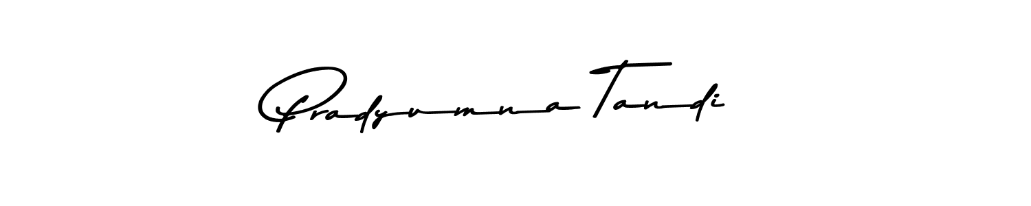 Create a beautiful signature design for name Pradyumna Tandi. With this signature (Asem Kandis PERSONAL USE) fonts, you can make a handwritten signature for free. Pradyumna Tandi signature style 9 images and pictures png