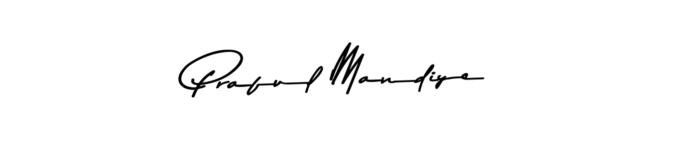 Create a beautiful signature design for name Praful Mandiye. With this signature (Asem Kandis PERSONAL USE) fonts, you can make a handwritten signature for free. Praful Mandiye signature style 9 images and pictures png