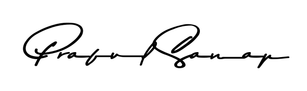 Upgrade your professional image with Praful Sanap signature created with Asem Kandis PERSONAL USE font. Fast, free, and watermark-free download. Praful Sanap signature style 9 images and pictures png