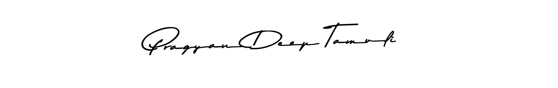 How to make Pragyan Deep Tamuli name signature. Use Asem Kandis PERSONAL USE style for creating short signs online. This is the latest handwritten sign. Pragyan Deep Tamuli signature style 9 images and pictures png