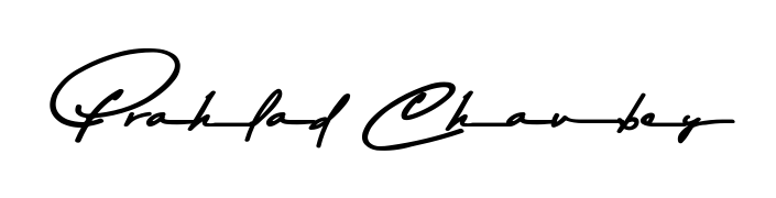 Personalize your online presence with Prahlad Chaubey signature rendered in elegant Asem Kandis PERSONAL USE font. Great for website footers and blogs. Prahlad Chaubey signature style 9 images and pictures png
