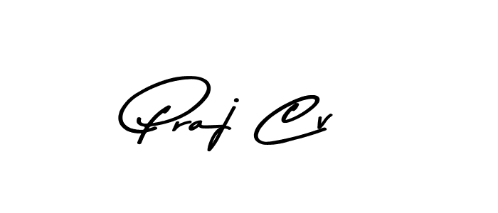 Make a beautiful signature design for name Praj Cv. With this signature (Asem Kandis PERSONAL USE) style, you can create a handwritten signature for free. Praj Cv signature style 9 images and pictures png