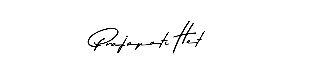 Design your own signature with our free online signature maker. With this signature software, you can create a handwritten (Asem Kandis PERSONAL USE) signature for name Prajapati Het. Prajapati Het signature style 9 images and pictures png