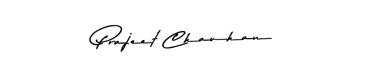 How to make Prajeet Chauhan name signature. Use Asem Kandis PERSONAL USE style for creating short signs online. This is the latest handwritten sign. Prajeet Chauhan signature style 9 images and pictures png