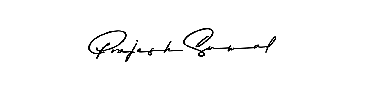 How to make Prajesh Suwal signature? Asem Kandis PERSONAL USE is a professional autograph style. Create handwritten signature for Prajesh Suwal name. Prajesh Suwal signature style 9 images and pictures png