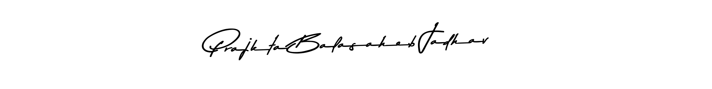 Design your own signature with our free online signature maker. With this signature software, you can create a handwritten (Asem Kandis PERSONAL USE) signature for name Prajkta Balasaheb Jadhav. Prajkta Balasaheb Jadhav signature style 9 images and pictures png