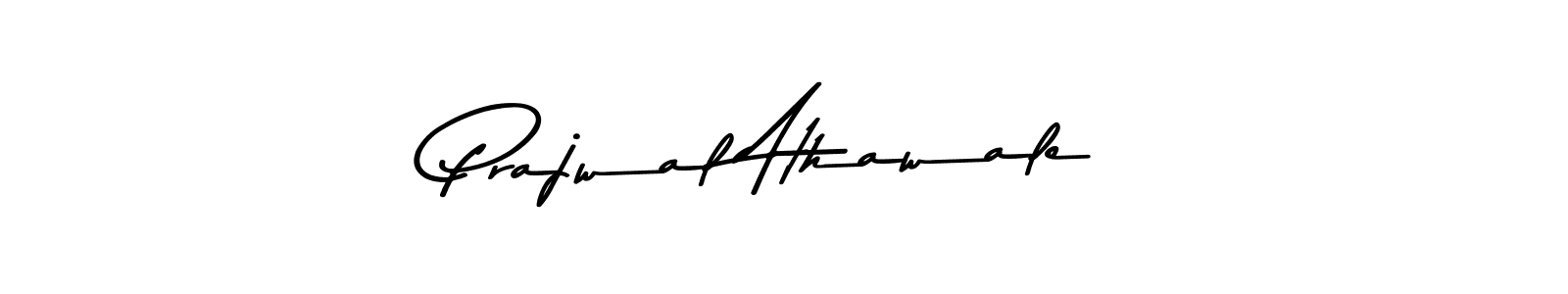 How to make Prajwal Athawale name signature. Use Asem Kandis PERSONAL USE style for creating short signs online. This is the latest handwritten sign. Prajwal Athawale signature style 9 images and pictures png
