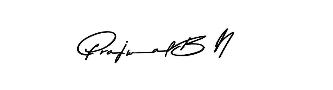 Design your own signature with our free online signature maker. With this signature software, you can create a handwritten (Asem Kandis PERSONAL USE) signature for name Prajwal B N. Prajwal B N signature style 9 images and pictures png