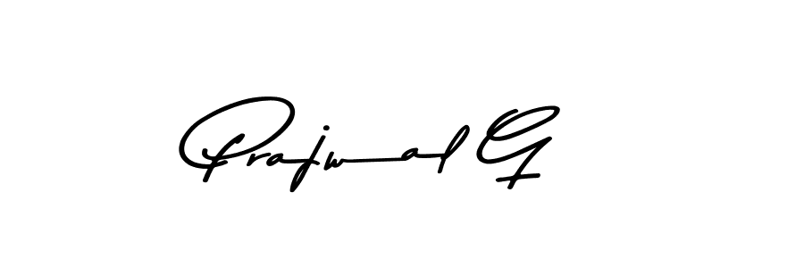 Prajwal G stylish signature style. Best Handwritten Sign (Asem Kandis PERSONAL USE) for my name. Handwritten Signature Collection Ideas for my name Prajwal G. Prajwal G signature style 9 images and pictures png